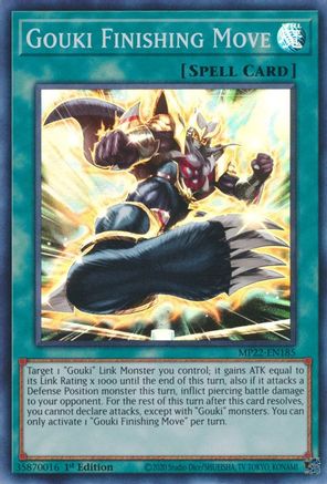 Gouki Finishing Move (MP22-EN185) - 2022 Tin of the Pharaoh's Gods 1st Edition - Premium Yugioh Single from Konami - Just $0.25! Shop now at Game Crave Tournament Store