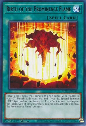 Birth of the Prominence Flame (MP22-EN098) - 2022 Tin of the Pharaoh's Gods 1st Edition - Premium Yugioh Single from Konami - Just $0.25! Shop now at Game Crave Tournament Store