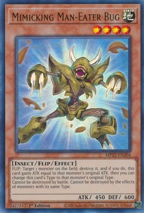 Mimicking Man-Eater Bug (MP22-EN204) - 2022 Tin of the Pharaoh's Gods 1st Edition - Premium Yugioh Single from Konami - Just $0.26! Shop now at Game Crave Tournament Store