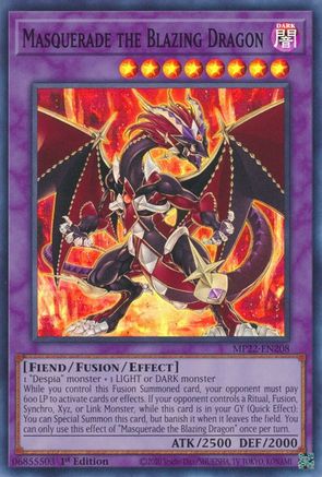 Masquerade the Blazing Dragon (MP22-EN208) - 2022 Tin of the Pharaoh's Gods 1st Edition - Premium Yugioh Single from Konami - Just $0.25! Shop now at Game Crave Tournament Store