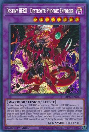 Destiny HERO - Destroyer Phoenix Enforcer (MP22-EN209) - 2022 Tin of the Pharaoh's Gods 1st Edition - Premium Yugioh Single from Konami - Just $5.58! Shop now at Game Crave Tournament Store