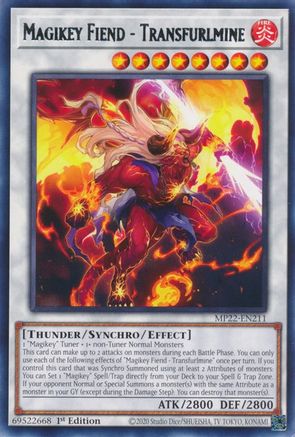 Magikey Fiend - Transfurlmine (MP22-EN211) - 2022 Tin of the Pharaoh's Gods 1st Edition - Premium Yugioh Single from Konami - Just $0.25! Shop now at Game Crave Tournament Store