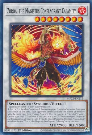 Zoroa, the Magistus Conflagrant Calamity (MP22-EN212) - 2022 Tin of the Pharaoh's Gods 1st Edition - Premium Yugioh Single from Konami - Just $0.25! Shop now at Game Crave Tournament Store