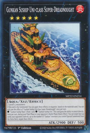 Gunkan Suship Uni-class Super-Dreadnought (MP22-EN214) - 2022 Tin of the Pharaoh's Gods 1st Edition - Premium Yugioh Single from Konami - Just $0.25! Shop now at Game Crave Tournament Store