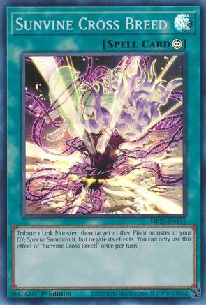 Sunvine Cross Breed (MP22-EN116) - 2022 Tin of the Pharaoh's Gods 1st Edition - Premium Yugioh Single from Konami - Just $0.25! Shop now at Game Crave Tournament Store