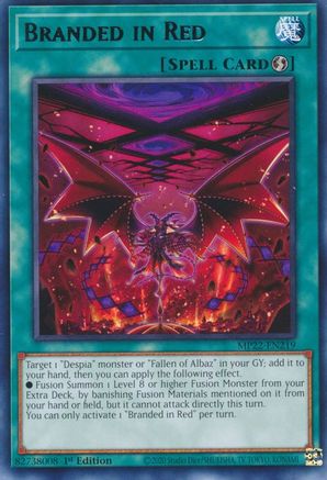 Branded in Red (MP22-EN219) - 2022 Tin of the Pharaoh's Gods 1st Edition - Premium Yugioh Single from Konami - Just $1.11! Shop now at Game Crave Tournament Store
