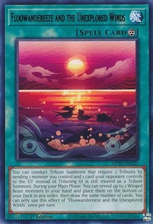 Floowandereeze and the Unexplored Winds (MP22-EN221) - 2022 Tin of the Pharaoh's Gods 1st Edition - Premium Yugioh Single from Konami - Just $0.30! Shop now at Game Crave Tournament Store