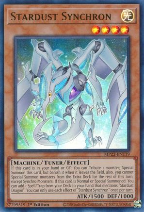 Stardust Synchron (MP22-EN119) - 2022 Tin of the Pharaoh's Gods 1st Edition - Premium Yugioh Single from Konami - Just $0.26! Shop now at Game Crave Tournament Store
