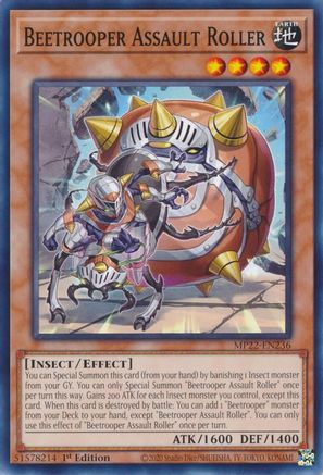 Beetrooper Assault Roller (MP22-EN236) - 2022 Tin of the Pharaoh's Gods 1st Edition - Premium Yugioh Single from Konami - Just $0.25! Shop now at Game Crave Tournament Store