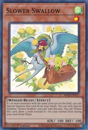 Slower Swallow (MP22-EN137) - 2022 Tin of the Pharaoh's Gods 1st Edition - Premium Yugioh Single from Konami - Just $0.25! Shop now at Game Crave Tournament Store