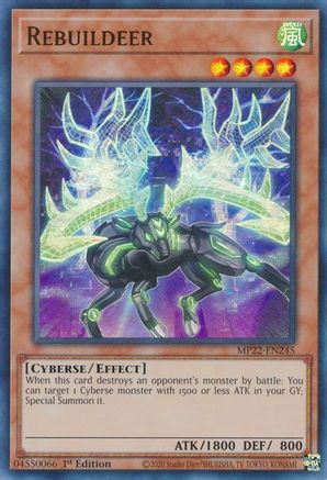 Rebuildeer (MP22-EN245) - 2022 Tin of the Pharaoh's Gods 1st Edition - Premium Yugioh Single from Konami - Just $0.25! Shop now at Game Crave Tournament Store