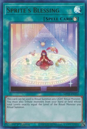 Sprite's Blessing (MP22-EN252) - 2022 Tin of the Pharaoh's Gods 1st Edition - Premium Yugioh Single from Konami - Just $0.25! Shop now at Game Crave Tournament Store
