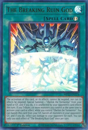 The Breaking Ruin God (MP22-EN274) - 2022 Tin of the Pharaoh's Gods 1st Edition - Premium Yugioh Single from Konami - Just $0.13! Shop now at Game Crave Tournament Store