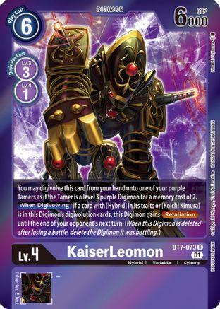 KaiserLeomon (Event Pack 3) (BT7-073) - Next Adventure Foil - Premium Digimon Single from Bandai - Just $3.85! Shop now at Game Crave Tournament Store