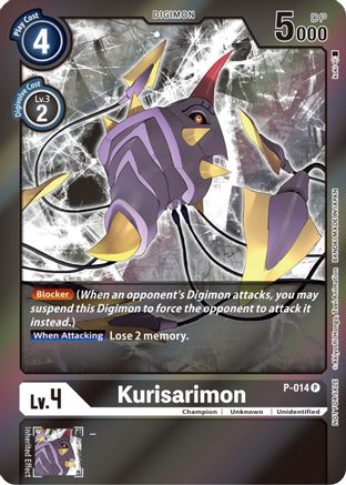 Kurisarimon - P-014 (Event Pack 3) (P-014) - Digimon Promotion Cards Foil - Premium Digimon Single from Bandai - Just $0.77! Shop now at Game Crave Tournament Store