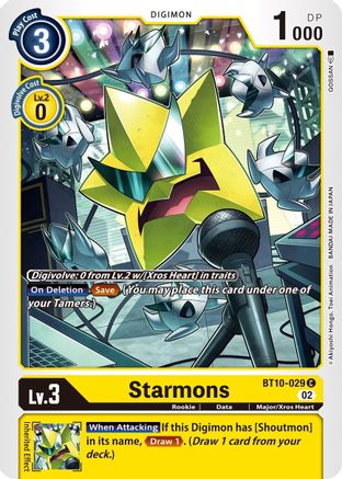 Starmons (BT10-029) - Xros Encounter - Premium Digimon Single from Bandai - Just $0.08! Shop now at Game Crave Tournament Store