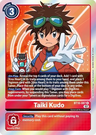 Taiki Kudo (BT10-087) - Xros Encounter Foil - Premium Digimon Single from Bandai - Just $0.95! Shop now at Game Crave Tournament Store