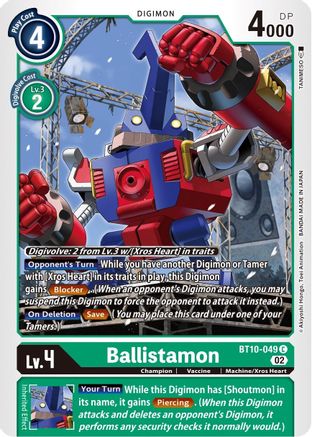 Ballistamon (BT10-049) - Xros Encounter - Premium Digimon Single from Bandai - Just $0.08! Shop now at Game Crave Tournament Store