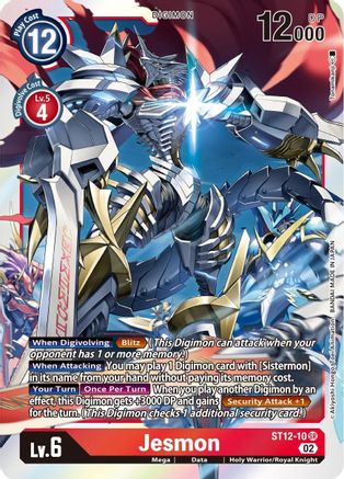 Jesmon (ST12-10) - Starter Deck 12: Jesmon Foil - Premium Digimon Single from Bandai - Just $0.19! Shop now at Game Crave Tournament Store