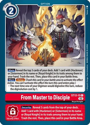 From Master to Disciple (ST12-15) - Starter Deck 12: Jesmon - Premium Digimon Single from Bandai - Just $0.45! Shop now at Game Crave Tournament Store