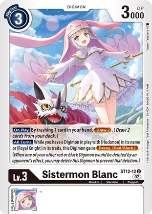 Sistermon Blanc (ST12-12) - Starter Deck 12: Jesmon - Premium Digimon Single from Bandai - Just $0.26! Shop now at Game Crave Tournament Store