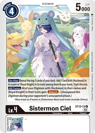 Sistermon Ciel (ST12-13) - Starter Deck 12: Jesmon - Premium Digimon Single from Bandai - Just $0.08! Shop now at Game Crave Tournament Store