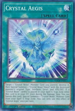 Crystal Aegis (SDCB-EN017) - Structure Deck: Legend of the Crystal Beasts 1st Edition - Premium Yugioh Single from Konami - Just $0.25! Shop now at Game Crave Tournament Store