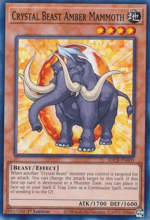 Crystal Beast Amber Mammoth (SDCB-EN005) - Structure Deck: Legend of the Crystal Beasts 1st Edition - Premium Yugioh Single from Konami - Just $0.08! Shop now at Game Crave Tournament Store