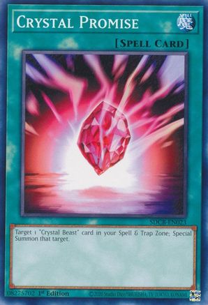 Crystal Promise (SDCB-EN023) - Structure Deck: Legend of the Crystal Beasts 1st Edition - Premium Yugioh Single from Konami - Just $0.25! Shop now at Game Crave Tournament Store