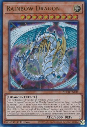 Rainbow Dragon (SDCB-EN041) - Structure Deck: Legend of the Crystal Beasts 1st Edition - Premium Yugioh Single from Konami - Just $0.25! Shop now at Game Crave Tournament Store