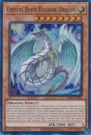 Crystal Beast Rainbow Dragon (SDCB-EN044) - Structure Deck: Legend of the Crystal Beasts 1st Edition - Premium Yugioh Single from Konami - Just $0.25! Shop now at Game Crave Tournament Store