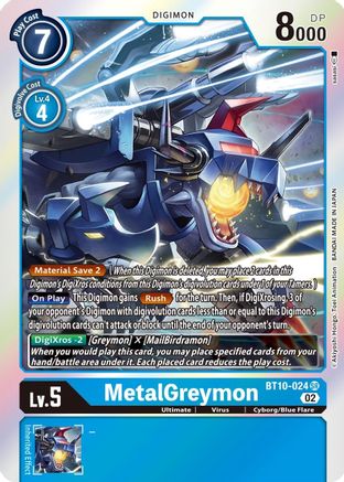 MetalGreymon (BT10-024) - Xros Encounter Foil - Premium Digimon Single from Bandai - Just $7.35! Shop now at Game Crave Tournament Store