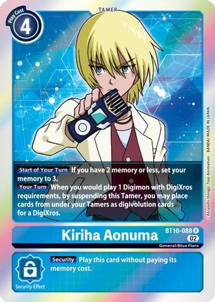 Kiriha Aonuma (BT10-088) - Xros Encounter Foil - Premium Digimon Single from Bandai - Just $0.42! Shop now at Game Crave Tournament Store
