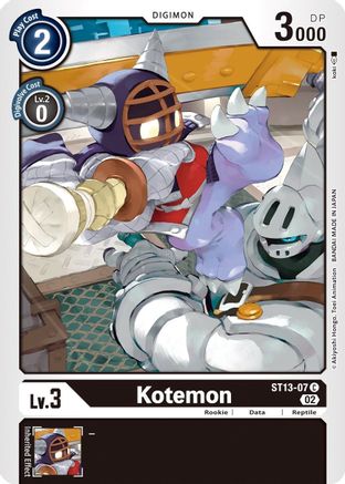 Kotemon (ST13-07) - Starter Deck 13: Ragnaloardmon - Premium Digimon Single from Bandai - Just $0.08! Shop now at Game Crave Tournament Store