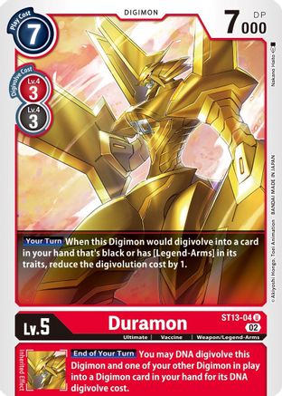 Duramon (ST13-04) - Starter Deck 13: Ragnaloardmon - Premium Digimon Single from Bandai - Just $0.08! Shop now at Game Crave Tournament Store