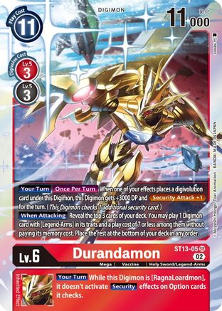 Durandamon (ST13-05) - Starter Deck 13: Ragnaloardmon Foil - Premium Digimon Single from Bandai - Just $0.08! Shop now at Game Crave Tournament Store