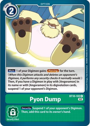 Pyon Dump (BT10-102) - Xros Encounter - Premium Digimon Single from Bandai - Just $0.25! Shop now at Game Crave Tournament Store