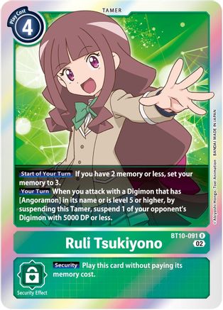 Ruli Tsukiyono (BT10-091) - Xros Encounter Foil - Premium Digimon Single from Bandai - Just $0.08! Shop now at Game Crave Tournament Store