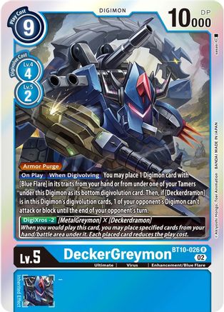DeckerGreymon (BT10-026) - Xros Encounter Foil - Premium Digimon Single from Bandai - Just $0.25! Shop now at Game Crave Tournament Store