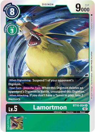 Lamortmon (BT10-054) - Xros Encounter Foil - Premium Digimon Single from Bandai - Just $0.25! Shop now at Game Crave Tournament Store