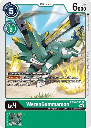 WezenGammamon (BT10-050) - Xros Encounter - Premium Digimon Single from Bandai - Just $0.25! Shop now at Game Crave Tournament Store