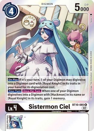Sistermon Ciel (BT10-085) - Xros Encounter Foil - Premium Digimon Single from Bandai - Just $0.25! Shop now at Game Crave Tournament Store