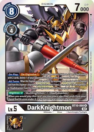DarkKnightmon (BT10-066) - Xros Encounter Foil - Premium Digimon Single from Bandai - Just $0.14! Shop now at Game Crave Tournament Store