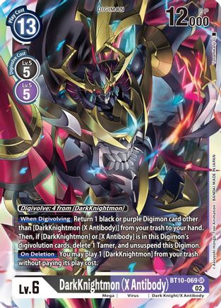 DarkKnightmon (X Antibody) (BT10-069) - Xros Encounter Foil - Premium Digimon Single from Bandai - Just $0.30! Shop now at Game Crave Tournament Store