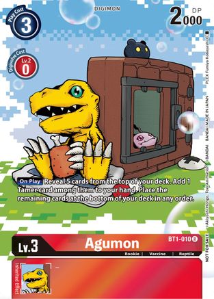 Agumon - BT1-010 (25th Special Memorial Pack) (BT1-010) - Release Special Booster Foil - Premium Digimon Single from Bandai - Just $0.21! Shop now at Game Crave Tournament Store