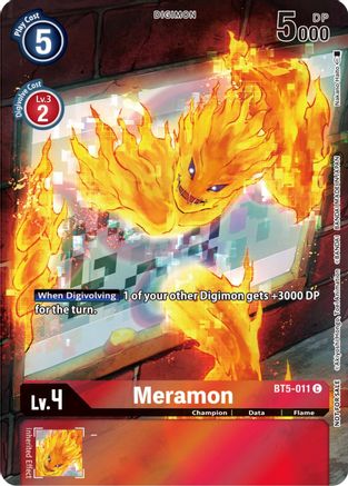 Meramon (25th Special Memorial Pack) (BT5-011) - Battle of Omni Foil - Premium Digimon Single from Bandai - Just $0.08! Shop now at Game Crave Tournament Store