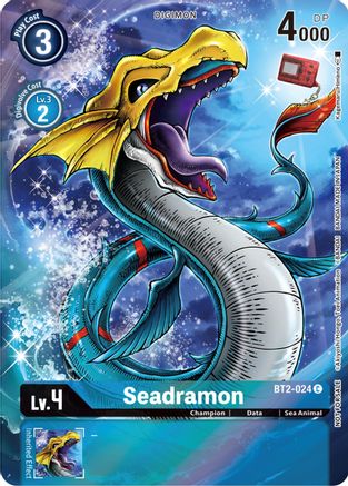 Seadramon (25th Special Memorial Pack) (BT2-024) - Release Special Booster Foil - Premium Digimon Single from Bandai - Just $0.08! Shop now at Game Crave Tournament Store