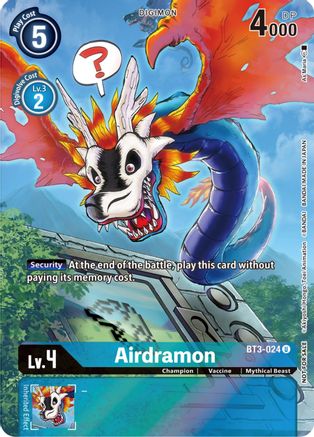 Airdramon (25th Special Memorial Pack) (BT3-024) - Release Special Booster Foil - Premium Digimon Single from Bandai - Just $0.08! Shop now at Game Crave Tournament Store