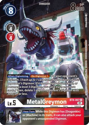 MetalGreymon (25th Special Memorial Pack) (BT8-067) - New Awakening Foil - Premium Digimon Single from Bandai - Just $1.10! Shop now at Game Crave Tournament Store