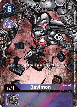 Devimon - P-018 (25th Special Memorial Pack) (P-018) - Digimon Promotion Cards Foil - Premium Digimon Single from Bandai - Just $0.13! Shop now at Game Crave Tournament Store
